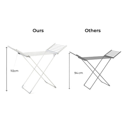 Tendedero Eléctrico Plegable con Alas, Pantalla Táctil, Temporizador y Control de Temperatura Warmmat InnovaGoods 230 W 20 Barra