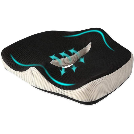 Cojín Anatómico Antideslizante Gel-Viscoelástico Orificio Liberación Coxis & Hemorroides