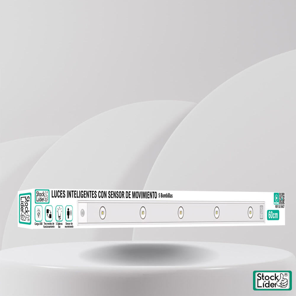 Luces inteligentes con sensor de movimiento 5 bombillas