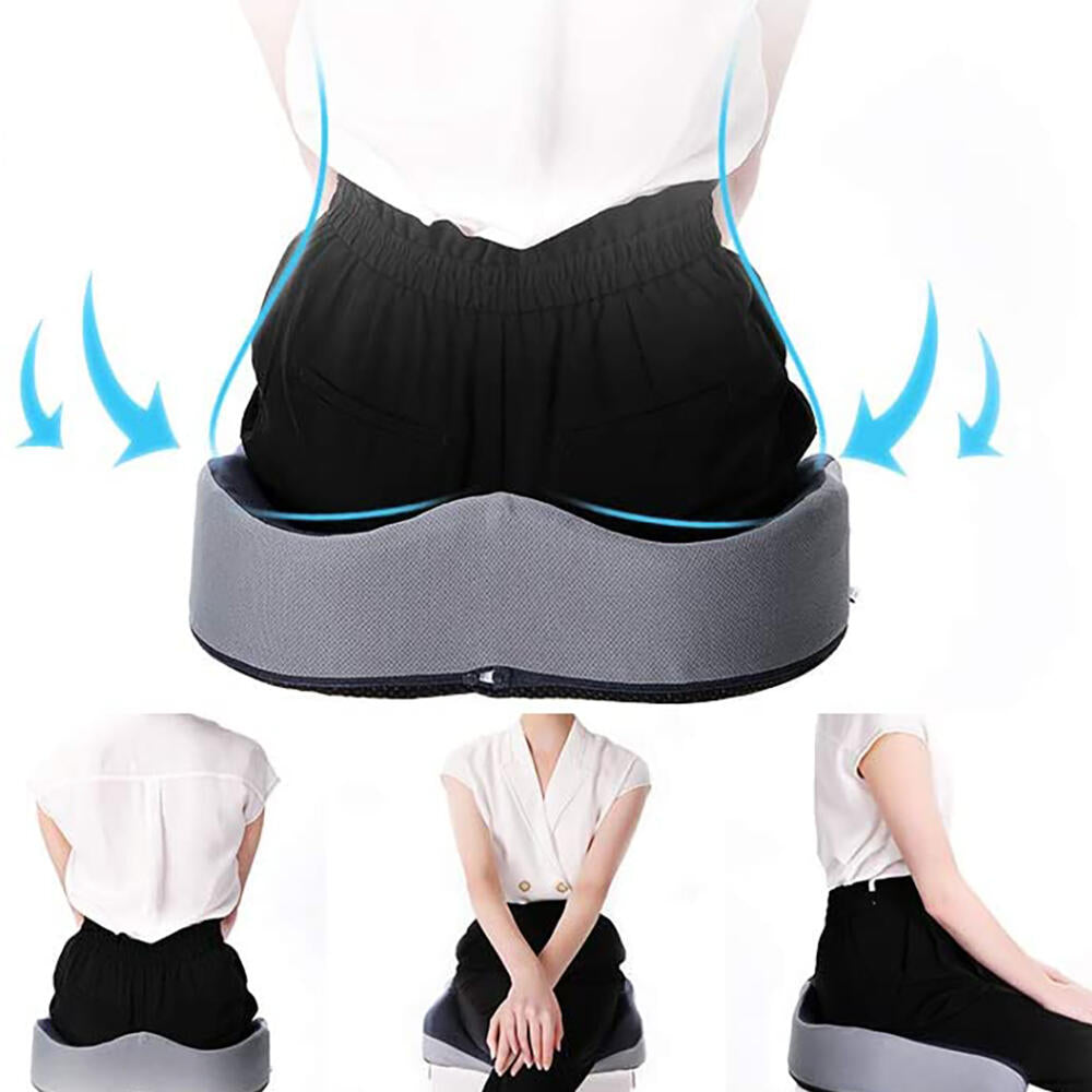 Cojín Anatómico Antideslizante Gel-Viscoelástico Orificio Liberación Coxis & Hemorroides